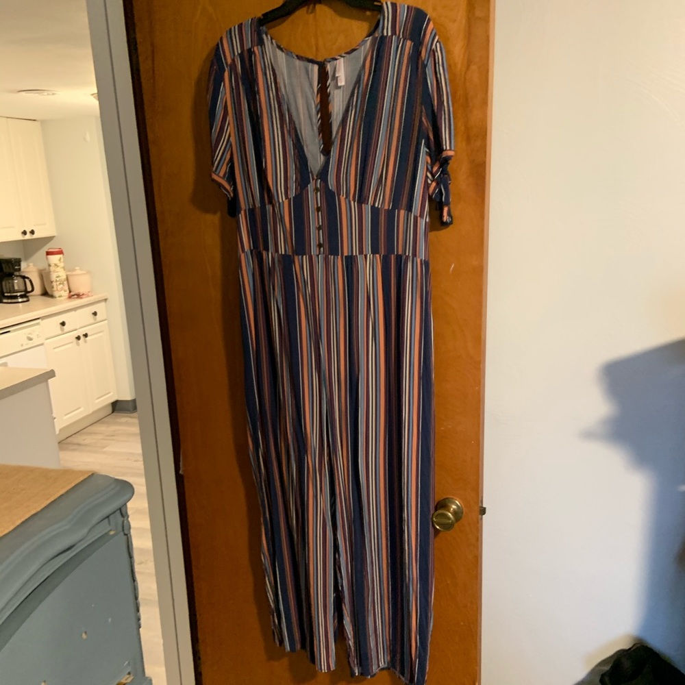 Striped jumpsuit